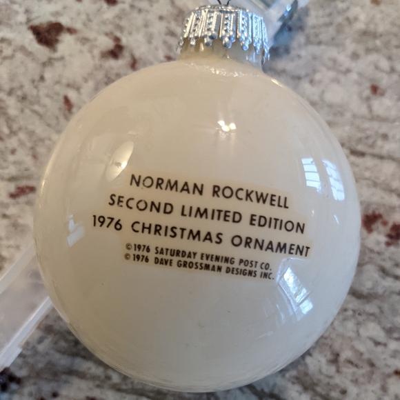 Norman Rockwell 1976 Christmas Ornament Santa Mapping his Route VTG - Picture 3 of 5